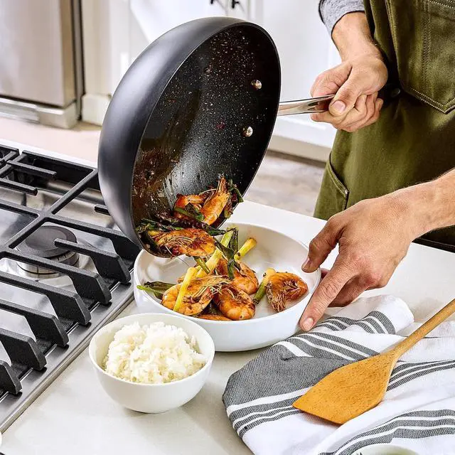 Alt view image 3 of 7 - 10-Inch Hard Anodized Nonstick Wok Pan with Stay-Cool Handle, Induction Ready Oven Safe to 500°F for Stir Fry and All Cooktops