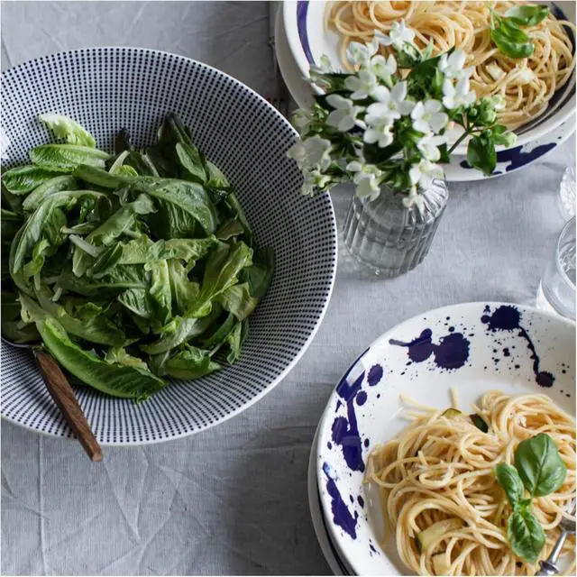 Alt view image 4 of 6 - 6-Piece Porcelain Pasta Bowls Set, 22cm Blue White Mixed Coastal Pattern Serving Bowls, Microwave Dishwasher Oven Safe Reusable Ceramic Bowl Set for Pasta Grains Daily Dining