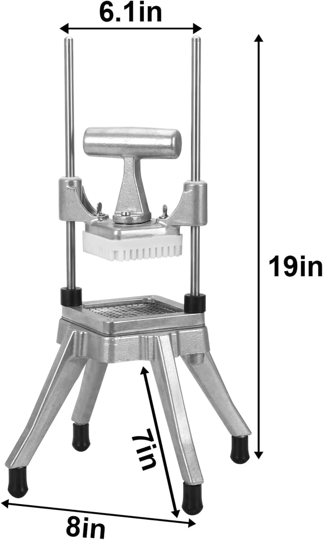 Alt view image 6 of 7 - Heavy Duty Manual Vegetable Chopper Dicer, Aluminum Alloy Frame Food Cutter with 1/4" & 3/8" Stainless Steel Blades, Commercial Food Prep Tool for Onion Potato Pepper Fruits