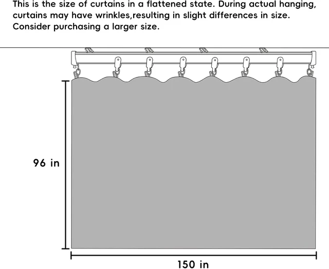 Alt view image 6 of 6 - 150 x 96 Inch Blackout Room Divider Curtain Set, Flexible Bendable Ceiling Track Privacy Partition, Adjustable Light Control Washable Fabric Space Separator for Bedroom Living Room Office, Beige