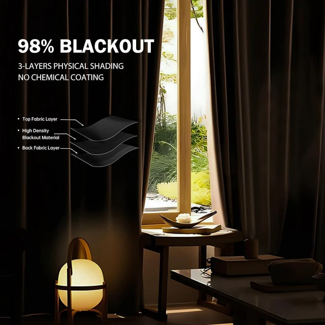 Alt view image 4 of 6 - 15 x 10FT Ceiling Mounted Room Divider Curtain Set, Flexible Bendable Track, Blackout Noise Insulation Fabric Partition, Removable Privacy Screen for Bedroom Office Garage, Black White