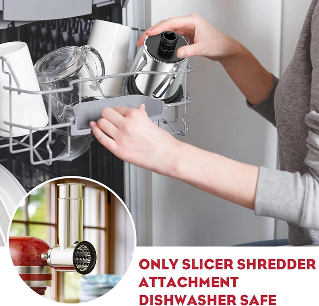 Alt view image 6 of 7 - 2in1 Stand Mixer Attachment Set, Stainless Steel Meat Grinder and Slicer Shredder with Sausage Stuffer Tubes, Food Processing Accessories Compatible with Stand Mixers