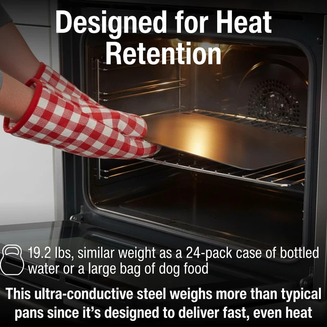 Alt view image 6 of 7 - 14 x 20 Inch Pizza Steel Plate, 1/4 Inch Thick Low Carbon Steel Baking Steel, Efficient Heat Conduction Cooking Steel for Oven Grill Campfire, Multipurpose Bakeware for Pizza Sourdough Bread Grilling