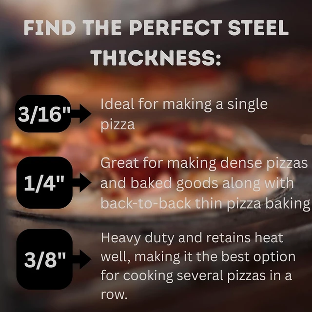Alt view image 7 of 7 - 14 x 20 Inch Pizza Steel Plate, 1/4 Inch Thick Low Carbon Steel Baking Steel, Efficient Heat Conduction Cooking Steel for Oven Grill Campfire, Multipurpose Bakeware for Pizza Sourdough Bread Grilling