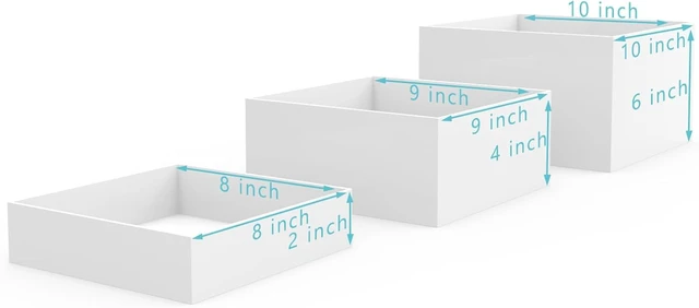 Alt view image 4 of 7 - 6 PCS Clear Acrylic Buffet Risers, Nesting Cube Display Stands with Hollow Bottom, 8/9/10 Inch Multi-Size Stackable Display Shelves for Catering Dessert Jewelry Collectibles Figure Exhibition Decor
