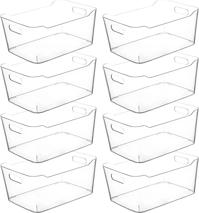 Main image of Extra Large Clear Plastic Storage Bins, Stackable BPAFree Organizer Containers for Kitchen Pantry Fridge Freezer Bathroom Laundry Room Home Organization