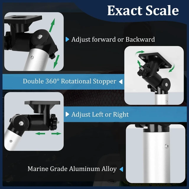 Alt view image 7 of 7 - 25.1 x 13 Inch Boat Cutting Board, 360° Adjustable Marine Fish Fillet Table with Tool Slots, Drainage Design, Non Slip Fish Pad and Fish Lip Gripper Pliers, Multifunctional Boat Cleaning Station