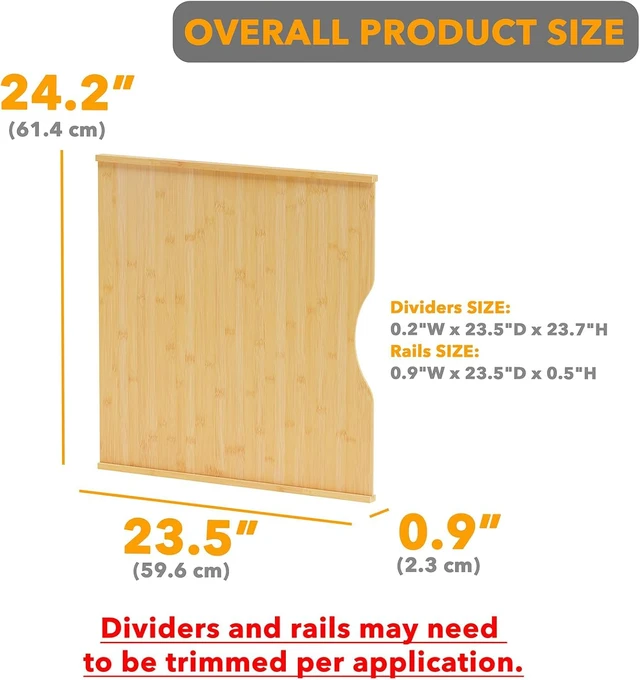 Alt view image 3 of 7 - 6 Pack Pressboard Cabinet Tray Dividers, Vertical Adjustable Bakeware Organizer, Sturdy Kitchen Storage Separators for Baking Sheets Cutting Boards Pans Pantry Cabinet Organization