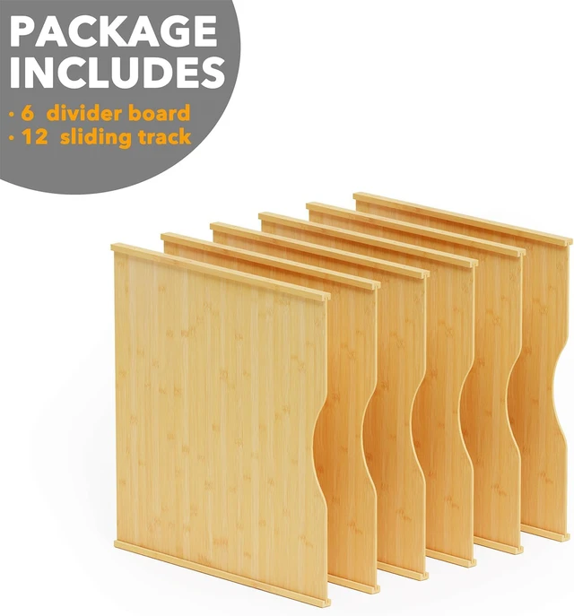 Alt view image 7 of 7 - 6 Pack Pressboard Cabinet Tray Dividers, Vertical Adjustable Bakeware Organizer, Sturdy Kitchen Storage Separators for Baking Sheets Cutting Boards Pans Pantry Cabinet Organization