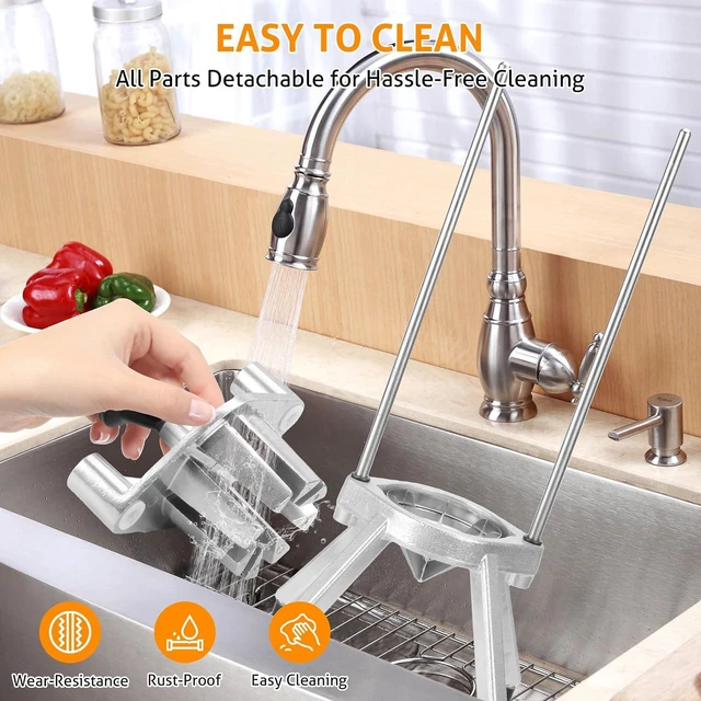 Alt view image 5 of 6 - 8-Wedge Citrus Cutter Slicer, Heavy Duty Aluminum Alloy Lemon Lime Wedger with Stainless Steel Blades, Precision Fruit Vegetable Cutting Tool for Home Kitchen Commercial Food Prep