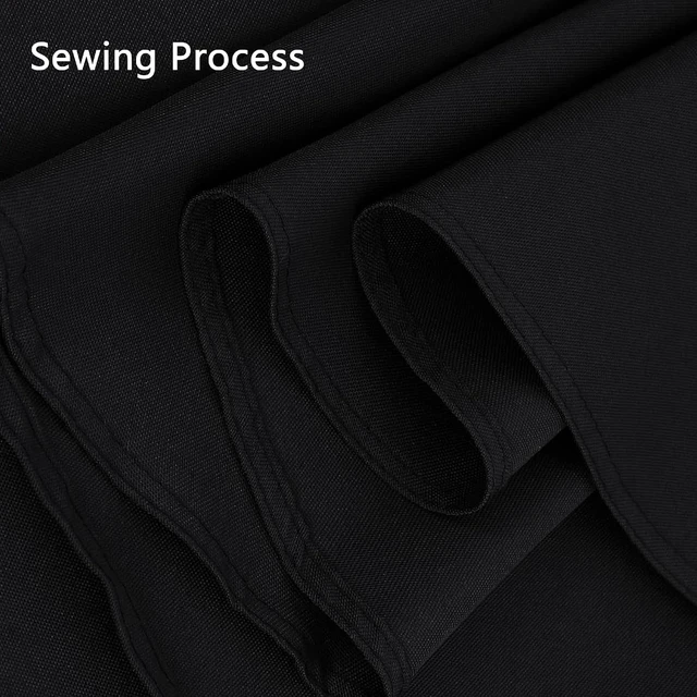 Alt view image 4 of 7 - 10 Pack 120 Inch Black Round Tablecloth, Wrinkle and Stain Resistant Washable Polyester Table Cover, Durable Reusable Table Protector for Dining Wedding Birthday Banquet Buffet Restaurant Party