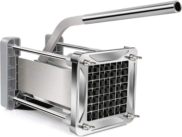 Main image of 1/2 Inch Stainless Steel French Fry Cutter, Heavy Duty Manual Potato Slicer with Labor-Saving Lever, Fast Even Cutting Tool for Potato Vegetable Prep, Ideal for Home Kitchen Party Batch Cooking