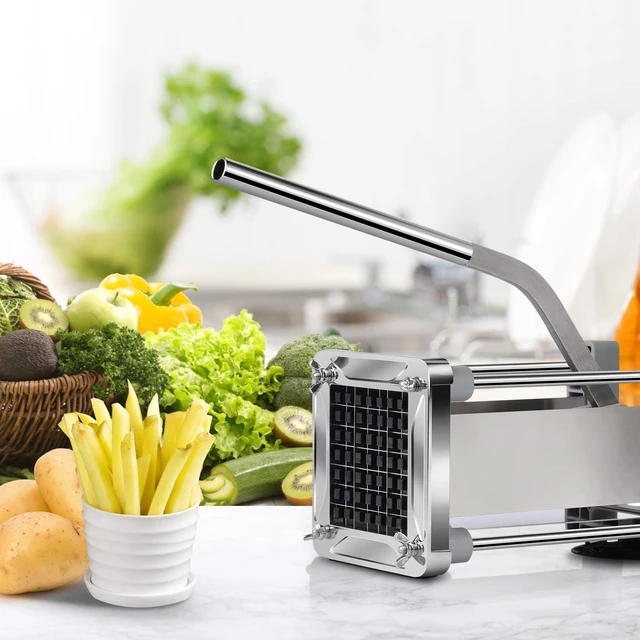 Alt view image 7 of 7 - 1/2 Inch Stainless Steel French Fry Cutter, Heavy Duty Manual Potato Slicer with Labor-Saving Lever, Fast Even Cutting Tool for Potato Vegetable Prep, Ideal for Home Kitchen Party Batch Cooking