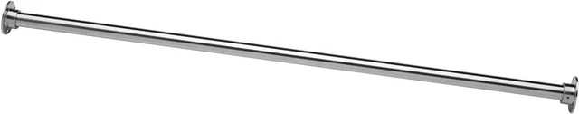 Main image of 304 Stainless Steel Straight Shower Curtain Rod 60 Inch, Chrome Finish, OnePiece CuttoFit Permanent Wall Mount with HeavyDuty Zinc Alloy Flange, Mounting Hardware Included