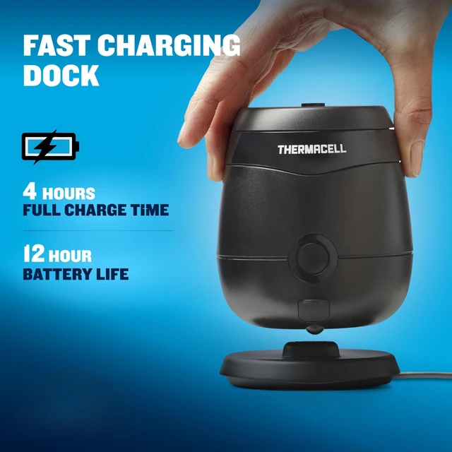 Alt view image 3 of 4 - E-ZoneGuard Patio Max Mosquito Repellent 12Hr Bat + Chrging Dock | 20-FT Zone; 36Hr Refill; Rechargeable; Fast Charging; Proven Outdoor Protection; Bug Spray Alternative; Scent Free; DEET-Free