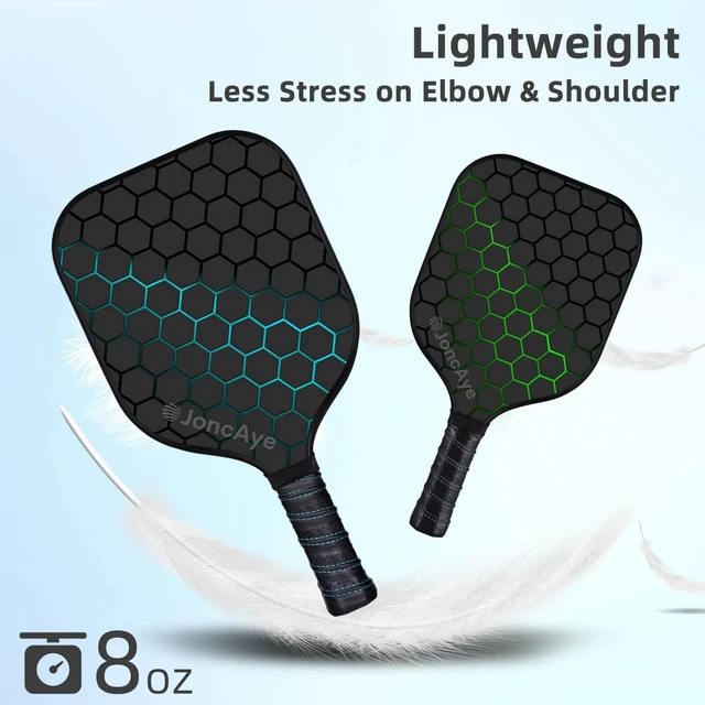 Alt view image 2 of 7 - Pickleball Paddles Set of 4 USAPA Approved Fiberglass Rackets | 4 Outdoor Indoor Balls, Racquet Bag, Overgrip Tape, Accessories for Beginners, Adults, Men, Women & Family Pickle Ball Set