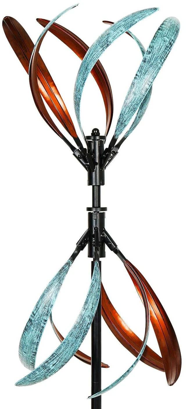 Main image of Wind Spinners Outdoor Metal Large Wind Spinner with Stake for Yard and Garden, Garden Wind Sculptures & Spinners, Ideal Gift for Family (13'' W x 70.5'' H)