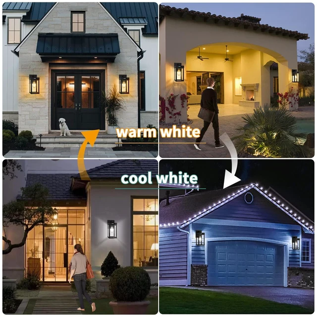 Alt view image 5 of 6 - Solar Wall Lights Outdoor with Motion Sensor, 3 Modes, Dusk to Dawn | Waterproof Solar Porch Light with Clear Panel for Garage Porch Yard Front Door 5.8 x 5.8 x 13.58 in