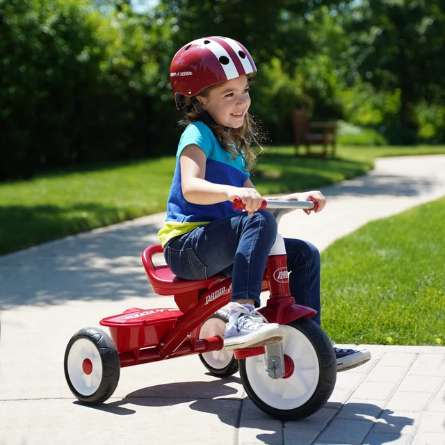 Alt view image 2 of 7 - Red Rider Trike, for Ages 2.5-5, Toddler Tricycle | Quiet Ride Wheels, Comfort Grip Handlebars, Easy Carry Seat Handle, Covered Storage Bin, (Amazon Exclusive)