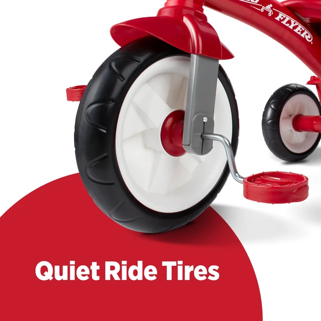 Alt view image 7 of 7 - Red Rider Trike, for Ages 2.5-5, Toddler Tricycle | Quiet Ride Wheels, Comfort Grip Handlebars, Easy Carry Seat Handle, Covered Storage Bin, (Amazon Exclusive)