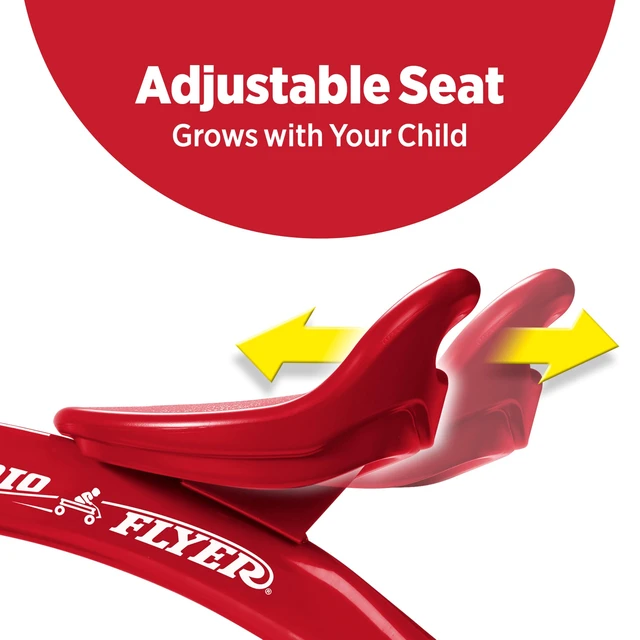 Alt view image 6 of 7 - Red Rider Trike, for Ages 2.5-5, Toddler Tricycle | Quiet Ride Wheels, Comfort Grip Handlebars, Easy Carry Seat Handle, Covered Storage Bin, (Amazon Exclusive)