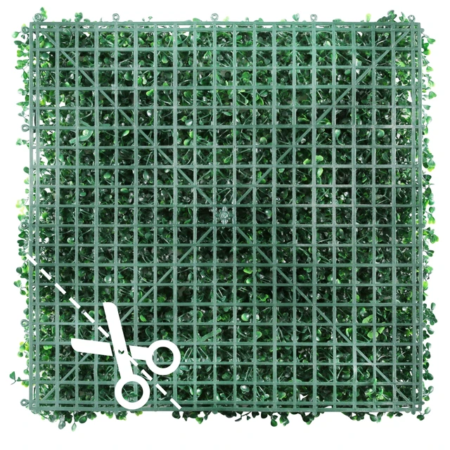 Alt view image 3 of 7 - 12 Pieces 20"x 20" Artificial Boxwood Panels Topiary Hedge Plant | Boxwood Panels Privacy Hedge Screen Sun Protected Suitable for Outdoor, Indoor, Garden, Fence, Backyard and Decor
