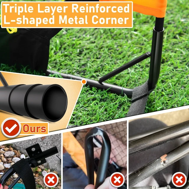 Alt view image 3 of 7 - Kids Backyard Soccer Goals 7x5 & 5x3.6 FT, Portable Outdoor Play | For Kids Ages 6-14 Backyard Play, Weatherproof Net Steel Frame, Quick Setup Sturdy for All Weather Outdoor Training