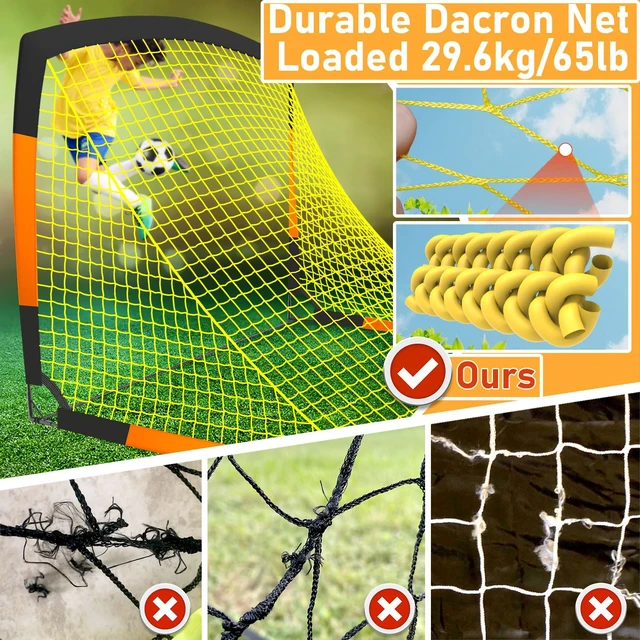 Alt view image 6 of 7 - Kids Backyard Soccer Goals 7x5 & 5x3.6 FT, Portable Outdoor Play | For Kids Ages 6-14 Backyard Play, Weatherproof Net Steel Frame, Quick Setup Sturdy for All Weather Outdoor Training