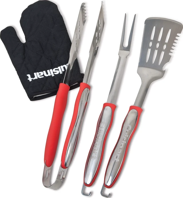 Main image of 3Piece Stainless Steel BBQ Grilling Tool Set with Grill Glove Outdoor Grill Accessories, Perfect Grilling Gift for Men, Dads & Grill Masters, CGS-134
