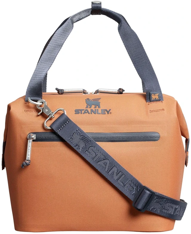 Main image of Julienne Soft Cooler Bag, 7.4 qt, Toast | Insulated Lunchbox | Adjustable & Detachable Shoulder Strap | Front Zip Pocket | Hinge-Top Zip Opening | BPA-Free