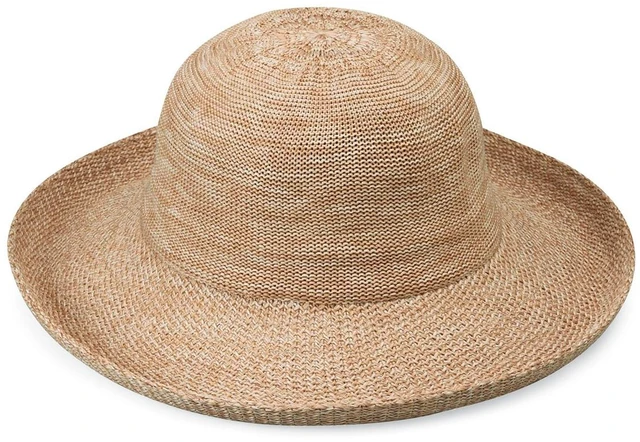 Main image of Womens Victoria Sun Hat Medium (Mixed Camel)| Packable Design, Adjustable Sizing | Sophisticated Style for Parties, Beach & Outdoor