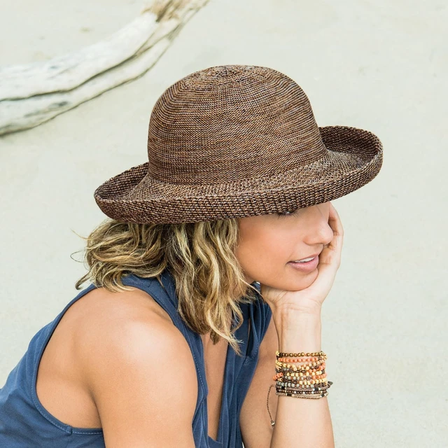 Alt view image 2 of 7 - Womens Victoria Sun Hat Medium (Mixed Camel)| Packable Design, Adjustable Sizing | Sophisticated Style for Parties, Beach & Outdoor
