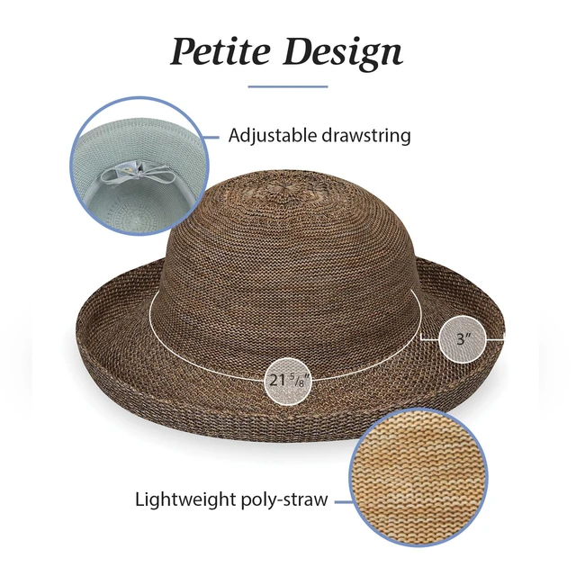 Alt view image 4 of 7 - Womens Victoria Sun Hat Medium (Mixed Camel)| Packable Design, Adjustable Sizing | Sophisticated Style for Parties, Beach & Outdoor