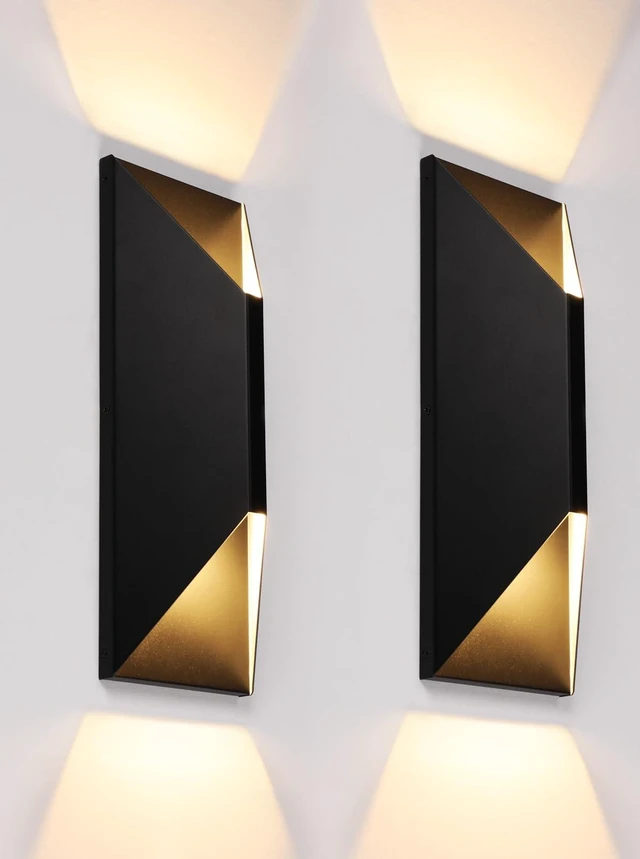 Main image of 2-Pack Dimmable LED Up Down Wall Light, 100-277V, CRI 90+, 3000K | 10%-100% Dimmable, IP65 Waterproof, 14 Inch Modern Porch Light, for Commercial Outdoor, Exterior Wall Sconce