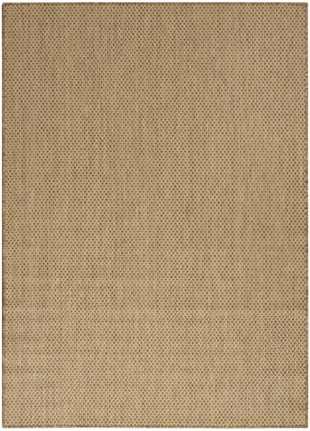 Alt view image 4 of 7 - Home Courtyard Indoor Outdoor Area Rug, Jute, 5' x 7', Geometric | 90% polypropylene, 10% polyester flatweave, low-shedding; hose-clean, air-dry; patio, deck, living room, dining room