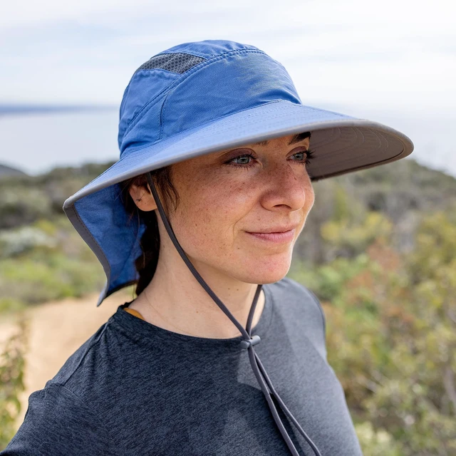 Alt view image 4 of 5 - Ultra Adventure Hat - UPF 50+ Sun Hat for Men & Women with Neck Cape, Adjustable Fit, Breathable, Water-Resistant Design for Hiking, Fishing, or Outdoor Travel, Pumice, S/M