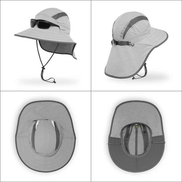Alt view image 5 of 5 - Ultra Adventure Hat - UPF 50+ Sun Hat for Men & Women with Neck Cape, Adjustable Fit, Breathable, Water-Resistant Design for Hiking, Fishing, or Outdoor Travel, Pumice, S/M