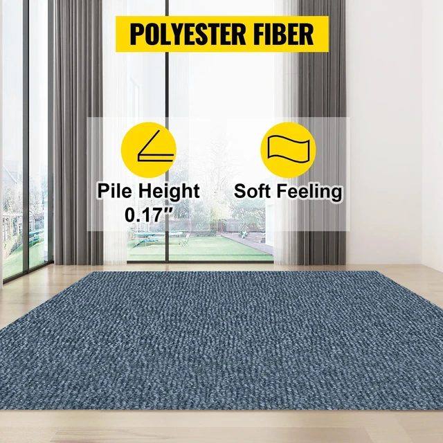 Alt view image 3 of 7 - 6 ft x 13 ft Gray Marine Boat Carpet, Indoor Outdoor Carpet | 0.18" Thick Waterproof Outdoor Rug Carpet Roll for Home Patio Porch Deck, Polyester Fiber, Anti-Slip Surface, TPR Backing
