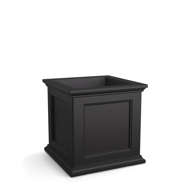 Alt view image 5 of 7 - Fairfield 20in Self-Watering Square Planter, Black | Self-watering, All season, Fade resistant, Double-wall design, 15-year warranty