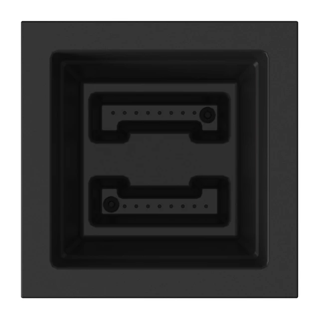 Alt view image 6 of 7 - Fairfield 20in Self-Watering Square Planter, Black | Self-watering, All season, Fade resistant, Double-wall design, 15-year warranty