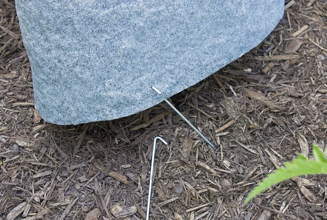 Alt view image 5 of 7 - Landscape Rock Cover, Sandstone, Low Profile Boulder, Lightweight Fake Rock for Concealing Septic Lids, Irrigation Controls & Utility Boxes
