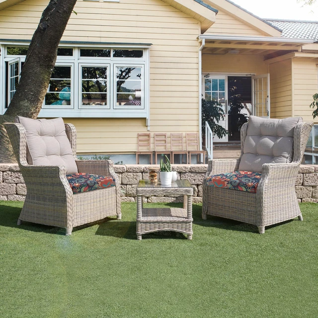 Alt view image 6 of 7 - Outdoor Chair Cushions, Set of 4, 24"*24"*4", Water Resistant, Boho