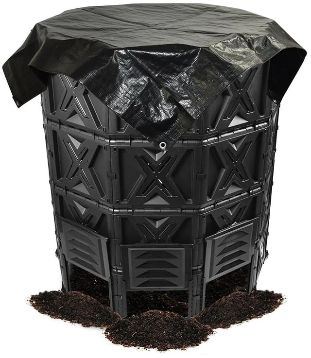 Main image of 190 Gallon Large Outdoor Compost Bin, 720L Garden Composter with Aeration Vents, BPA-Free PP Panels, Modular Structure with Bottom Access Door and Lid