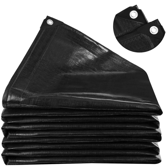 Main image of 20 x 25FT Pond Liner, 28Mil PE Preformed Pond Liner with 18 Hemmed Edge Buttonholes Sun Resistant Easy Cutting for Outdoor Ponds, Fish Koi Ponds, Garden Fountain, Waterfall Ponds