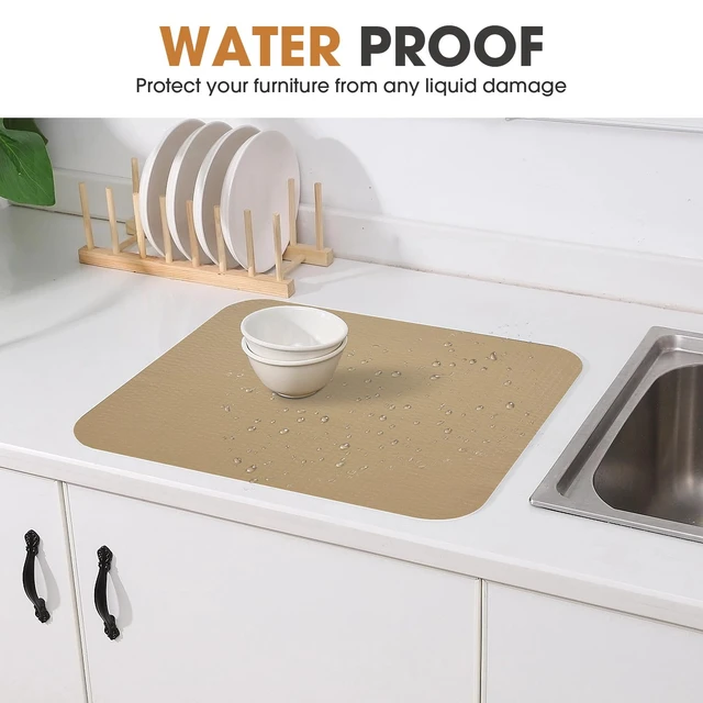 Alt view image 5 of 7 - Drawer and Shelf Liner for Kitchen Cabinets, Beige, 24IN X 30FT | Non-Adhesive, Decorative, Easy to Cut, Non-Slip, Waterproof, Surface Protection, Cupboard, Bathroom, Closets