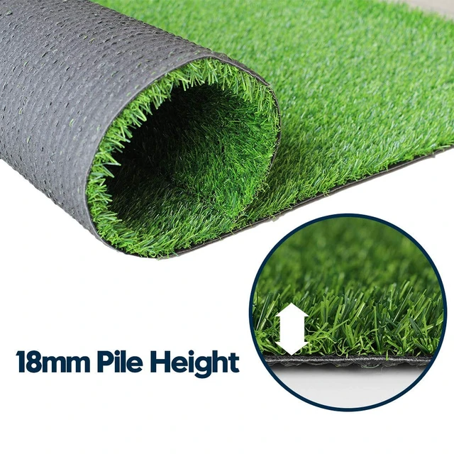 Alt view image 2 of 6 - Artificial Grass Turf Lawn-6 x 12 Feet, 0.7" Indoor Outdoor Garden Lawn Landscape Synthetic Grass Mat Fake Grass Rug