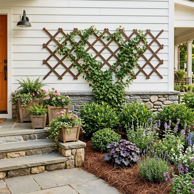 Alt view image 3 of 7 - Plant Trellis Outdoor, 38" x 89" Expandable Wooden Lattice 4PCS | Wooden Lattice for Ivy, Rose, Clematis & Vines, Indoor & Outdoor Wall Decor for Patio, Balcony, Garden, Porch & Home