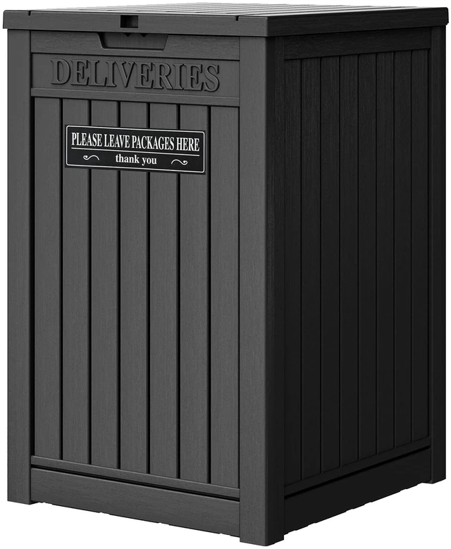 Main image of Package Delivery Box for Outside, 48 Gallon Storage with Lockable Secure, Large Double Wall Resin Outdoor Package Delivery Waterproof Deck
