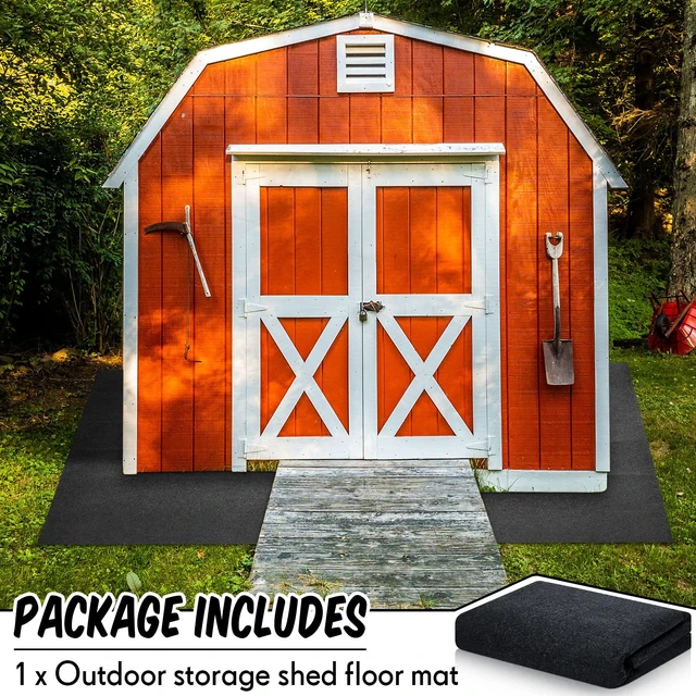 Alt view image 3 of 7 - Shed Floor Mat 10 x 14 ft, PE Backing for Garage, Carport and Large Sheds