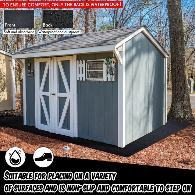 Alt view image 5 of 7 - Shed Floor Mat 10 x 14 ft, PE Backing for Garage, Carport and Large Sheds